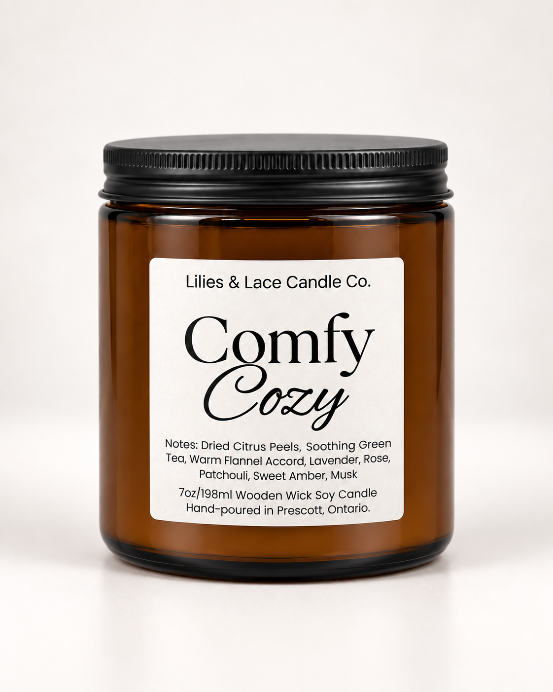 7 oz Soy Candle with Wooden Wick – Cozy Home Fragrance