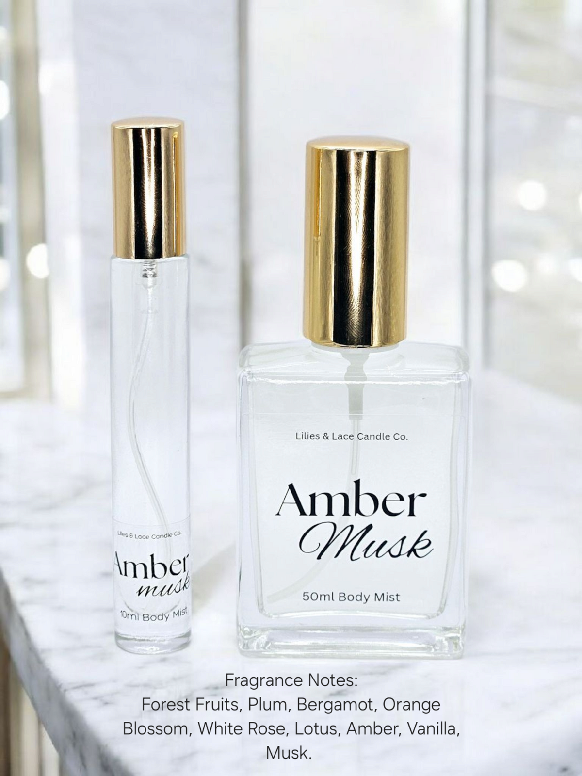 Body Mist Perfume Spray – 10 ml & 50 ml
