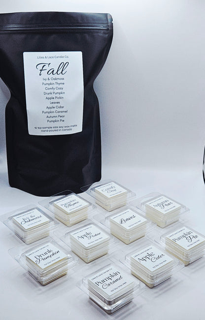 Soy Wax Melt Sample Pack – 10 Fragrances
